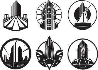 Set Postmodern abstract geometric graphic elements, Brutalist vector shapes, trendy retro design symbols in Y2K aesthetics. Hand drawn vector illustration