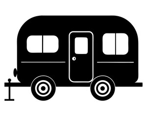 Caravan Vector & SVG Silhouettes, Caravan Icon Vector Design