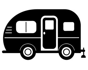 Caravan Vector & SVG Silhouettes, Caravan Icon Vector Design