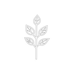 Leaf icon. Vector illustration