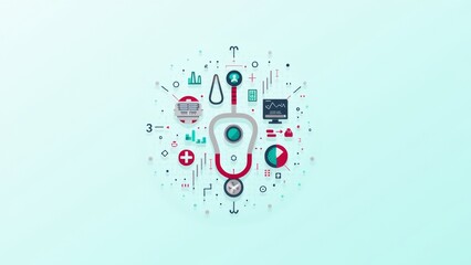 Obraz premium Visualization analysis of medical data