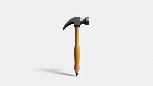 Hammer designed like sharpened pencil