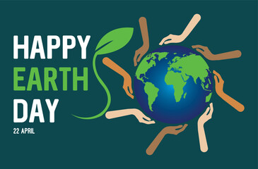 World earth day concept, Protect Earth-Protect Life
