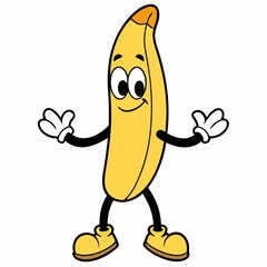 Banana carton vector