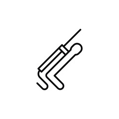Gynecological tool icon. Simple representation of an adjustable examination tool used in gynecology and obstetrics for patient consultations and procedures. Vector illustration