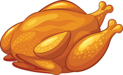 Savory roasted chicken ready to serve