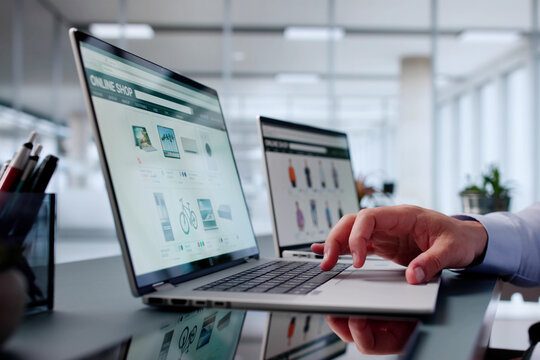 Man Using Online Ecommerce Shop