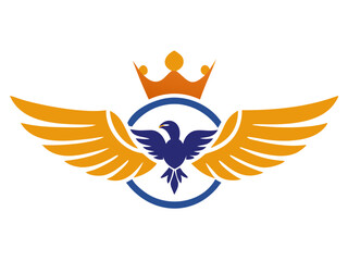 Flying bird logo Royalty