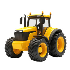 Obraz premium A yellow tractor for farm work and transportation.