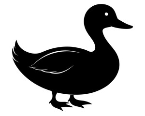 Duck Silhouette Vector & SVG, Duck Icon vector, Funny Duck SVG