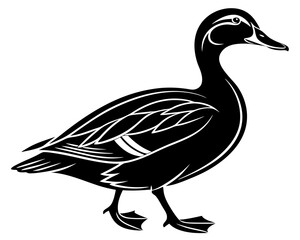 Duck Silhouette Vector & SVG, Duck Icon vector, Funny Duck SVG