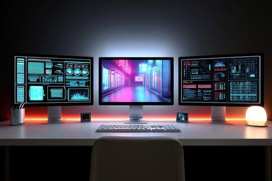 A dual-monitor setup showing brute-force attack in progress