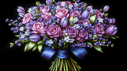 Detailed floral bouquet (2)