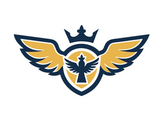 Flying bird logo Royalty