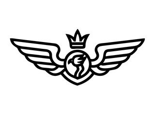 Obraz premium Flying bird logo Royalty