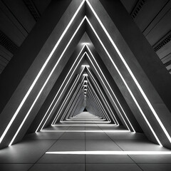 Fototapeta premium A futuristic, high-contrast background with layered neon elements and a sleek, digital aesthetic.