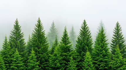 Misty Evergreen Forest Canopy