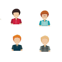 business people icon set