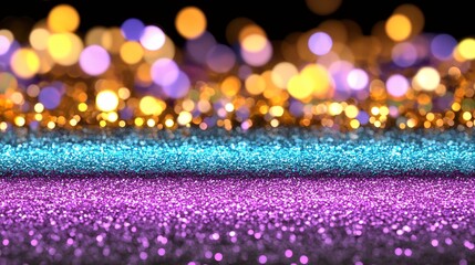 Multicolored Glitter Bokeh Background