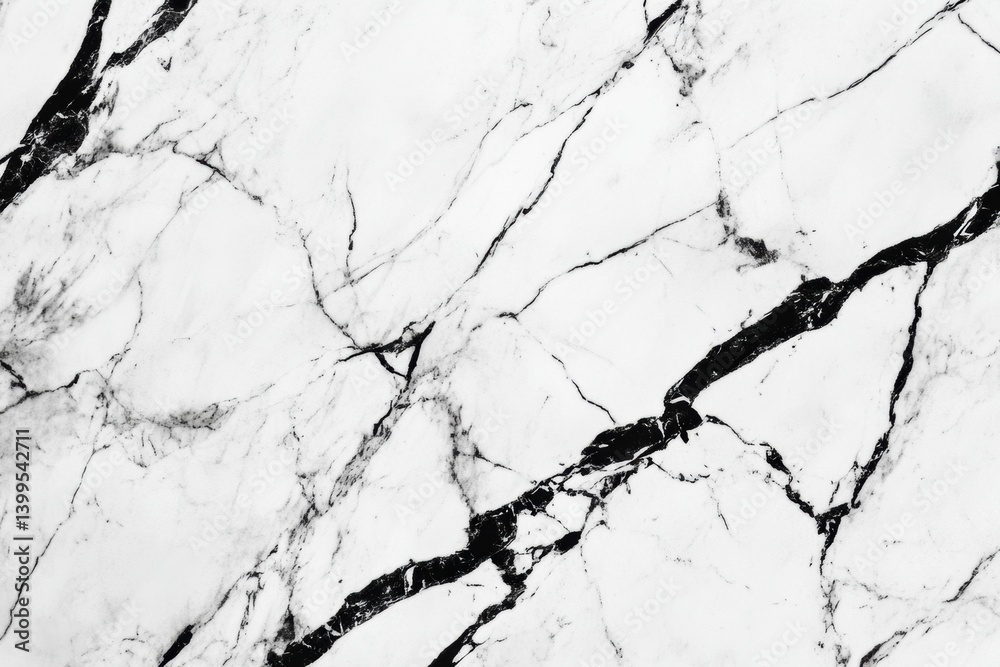 Poster elegant black and white marble texture with natural veins for sophisticated backgrounds and designs 