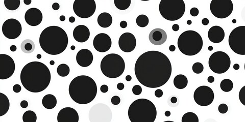 Fototapeta premium Abstract black and white circle pattern