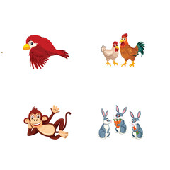 rooster and hen