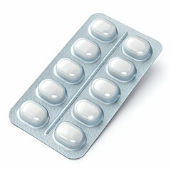 Blister Pack Icon 3D Rendered Design Isolated for Pharmaceutical Use
