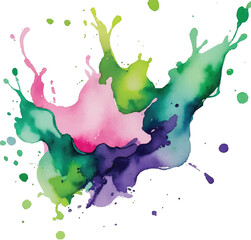Color splash, vector illustration of a splash of paint, no background.