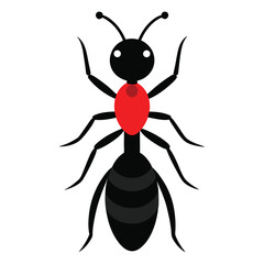 Ant vector icon isolated on white background