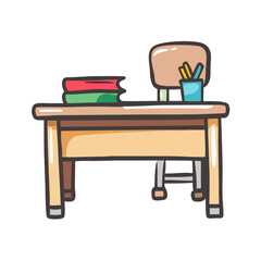desk icon, desk vector illustration-simple illustration of desk, perfect for desk logos and icons
