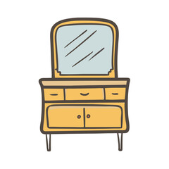 dresser icon, dresser vector illustration-simple illustration of dresser, perfect for dresser logos and icons