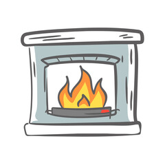 electric fireplace icon, electric fireplace vector illustration-simple illustration of electric fireplace, perfect for electric fireplace logos and icons