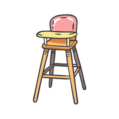 high chair icon, high chair vector illustration-simple illustration of high chair, perfect for high chair logos and icons