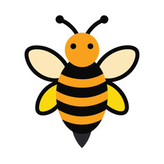 Bee vector icon isolated on white background