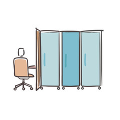office partition icon, office partition vector illustration-simple illustration of office partition, perfect for office partition logos and icons