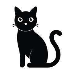 Cat vector icon isolated on white background