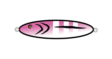 Metal Jig lure for fishing vector