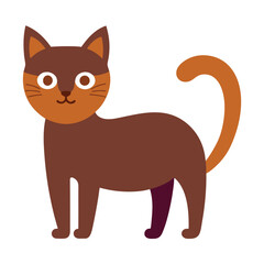 Cat vector icon isolated on white background