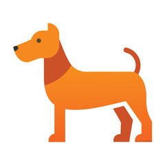 Dog vector icon isolated on white background