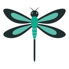 Dragonfly vector icon isolated on white background