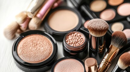 Makeup products and brushes (4)