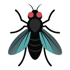 Fly vector icon isolated on white background