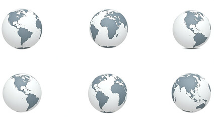 A Collection of Earth Globes in Various Designs and Styles

