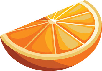 Orange slice isolated isolated vector art work illustration