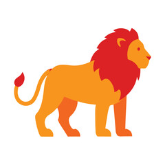 Lion vector icon isolated on white background
