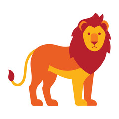 Lion vector icon isolated on white background