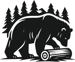 Bear black vector