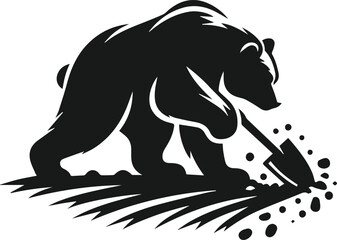 Bear black vector