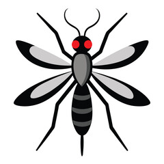 Mosquito vector icon isolated on white background
