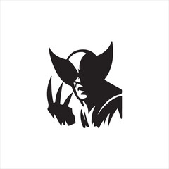 vector illustration of a black dragon